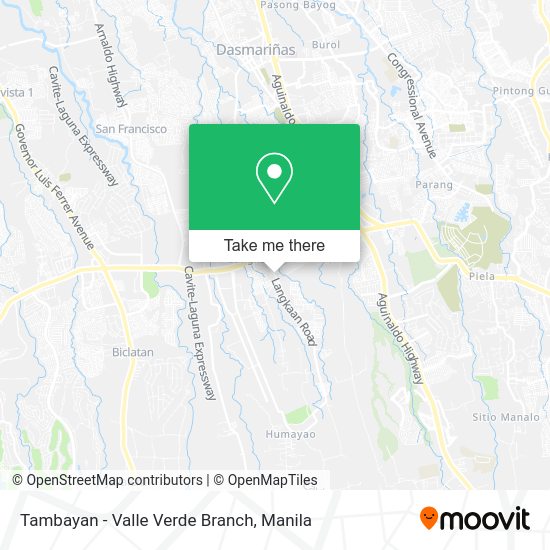 Tambayan - Valle Verde Branch map
