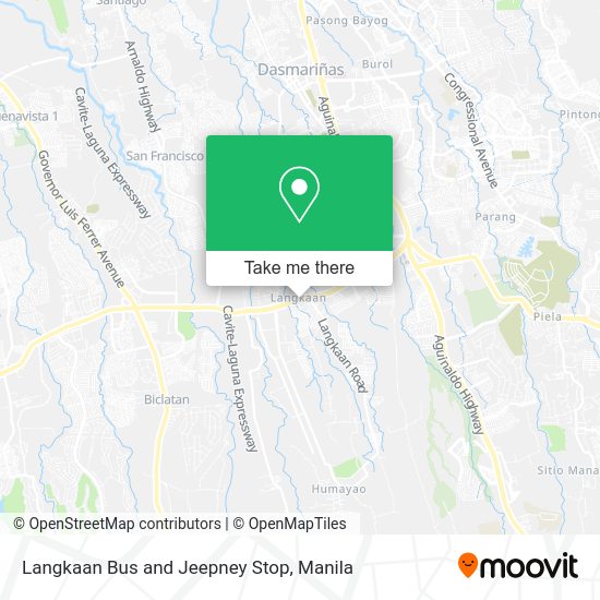 Langkaan Bus and Jeepney Stop map