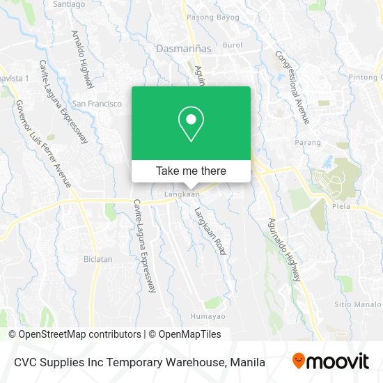CVC Supplies Inc Temporary Warehouse map
