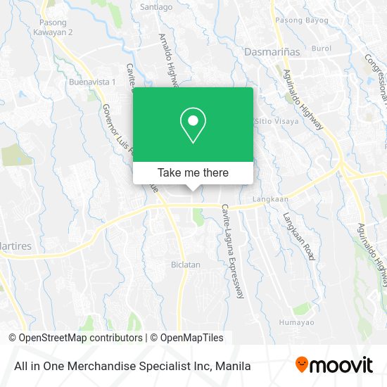 All in One Merchandise Specialist Inc map