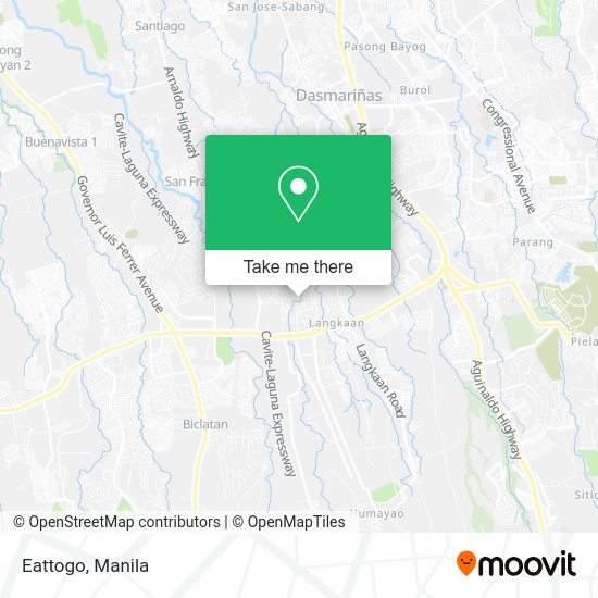 Eattogo map