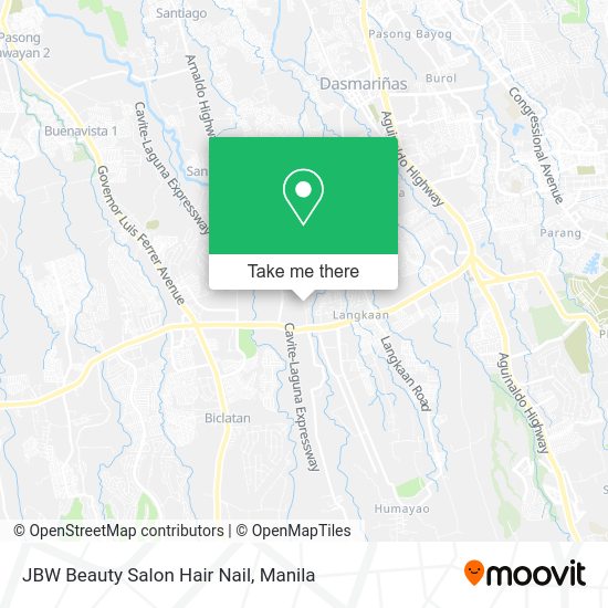 JBW Beauty Salon Hair Nail map