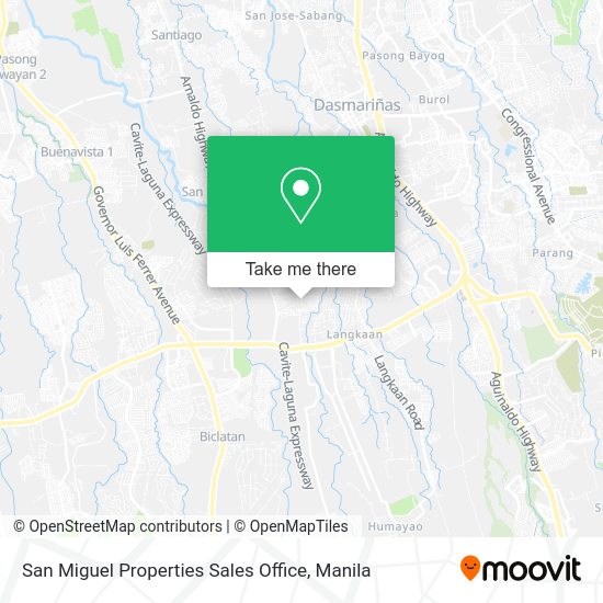 San Miguel Properties Sales Office map