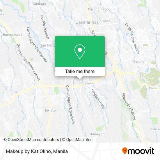 Makeup by Kat Olino map