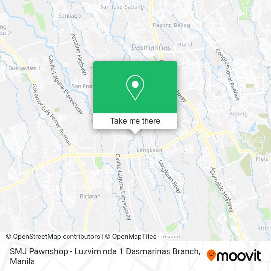 SMJ Pawnshop - Luzviminda 1 Dasmarinas Branch map