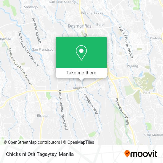 Chicks ni Otit Tagaytay map