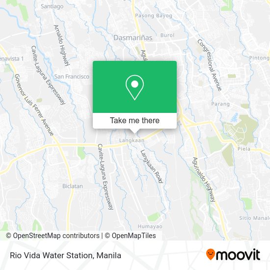 Rio Vida Water Station map