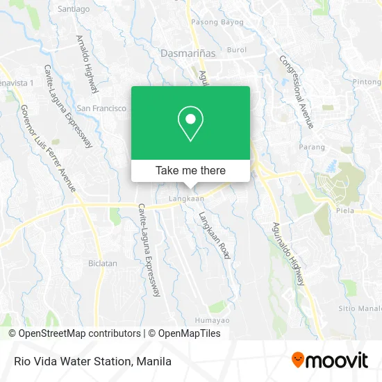 Rio Vida Water Station map