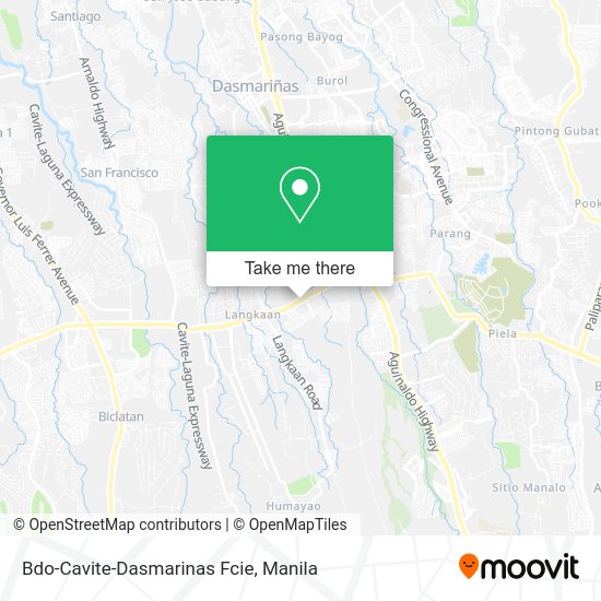 Bdo-Cavite-Dasmarinas Fcie map