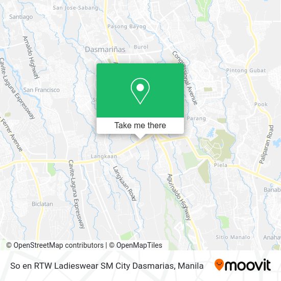 So en RTW Ladieswear SM City Dasmarias map