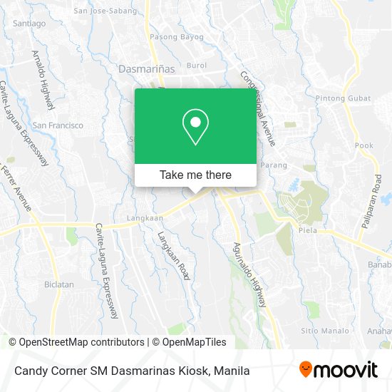 Candy Corner SM Dasmarinas Kiosk map