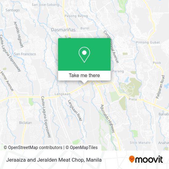 Jeraaiza and Jeralden Meat Chop map