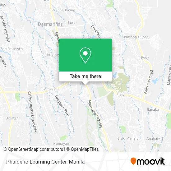 Phaideno Learning Center map