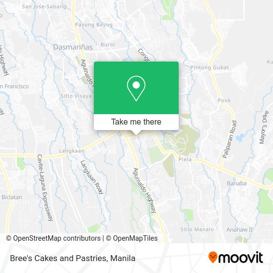 Bree's Cakes and Pastries map