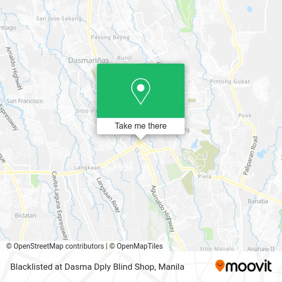 Blacklisted at Dasma Dply Blind Shop map