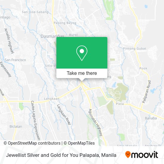 Jewellist Silver and Gold for You Palapala map