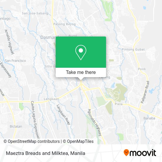 Maeztra Breads and Milktea map