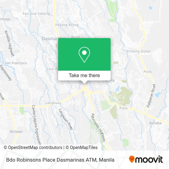 Bdo Robinsons Place Dasmarinas ATM map