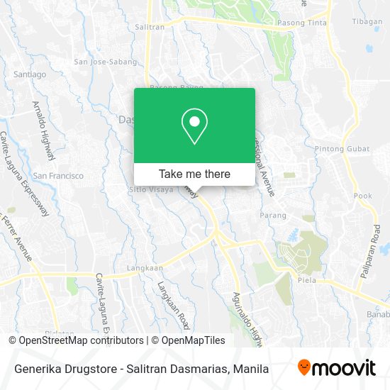 Generika Drugstore - Salitran Dasmarias map