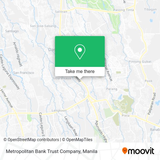 Metropolitan Bank Trust Company map