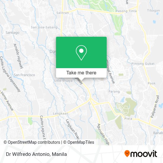 Dr Wilfredo Antonio map