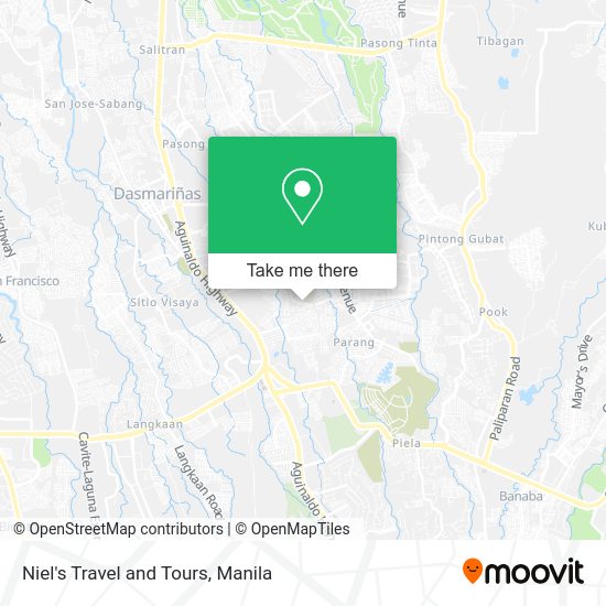 Niel's Travel and Tours map