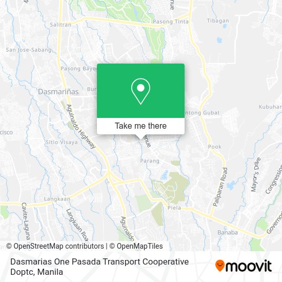 Dasmarias One Pasada Transport Cooperative Doptc map