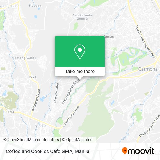 Coffee and Cookies Cafe GMA map