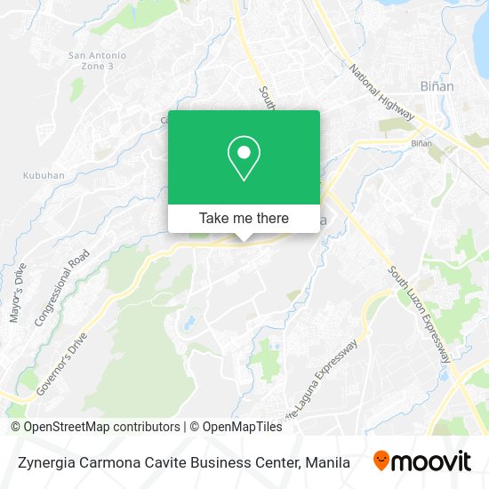 Zynergia Carmona Cavite Business Center map