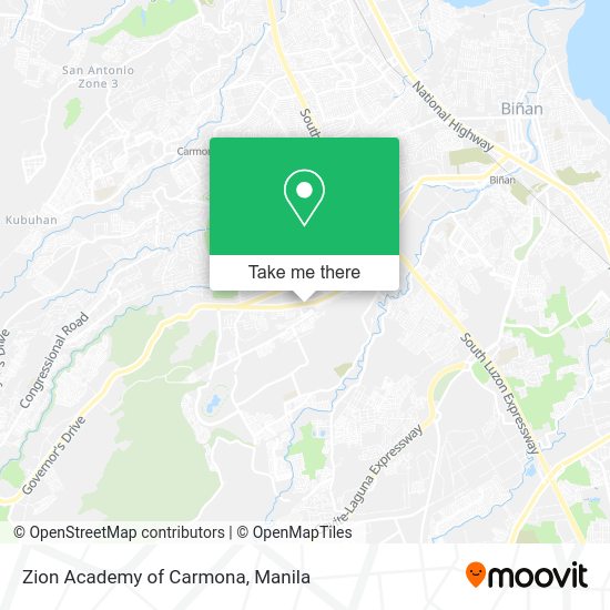 Zion Academy of Carmona map