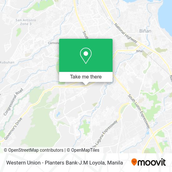 Western Union - Planters Bank-J.M Loyola map
