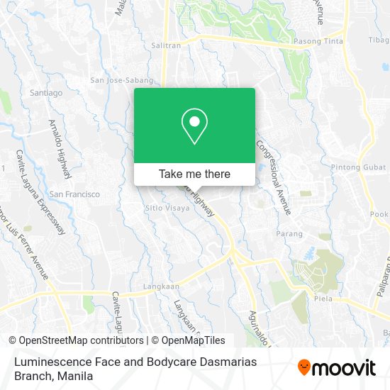 Luminescence Face and Bodycare Dasmarias Branch map