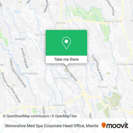 Skinovative Med Spa Corporate Head Office map