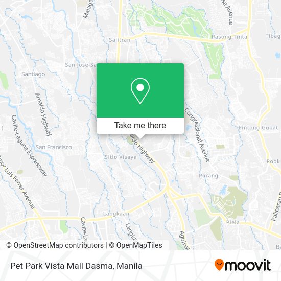 Pet Park Vista Mall Dasma map