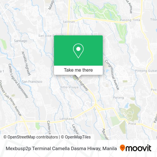 Mexbusp2p Terminal Camella Dasma Hiway map