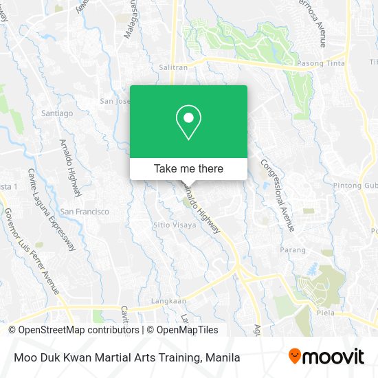 Moo Duk Kwan Martial Arts Training map