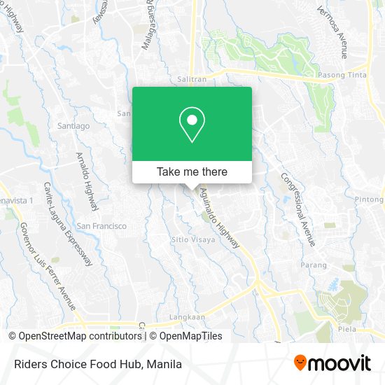 Riders Choice Food Hub map