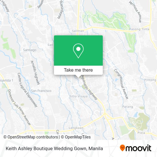 Keith Ashley Boutique Wedding Gown map