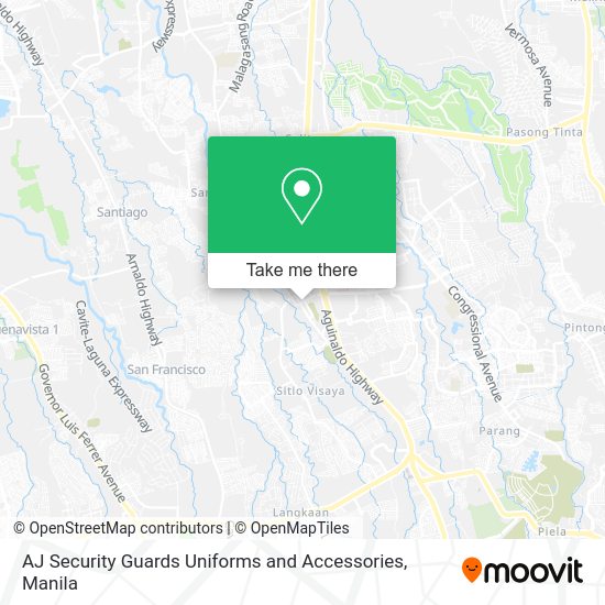 AJ Security Guards Uniforms and Accessories map