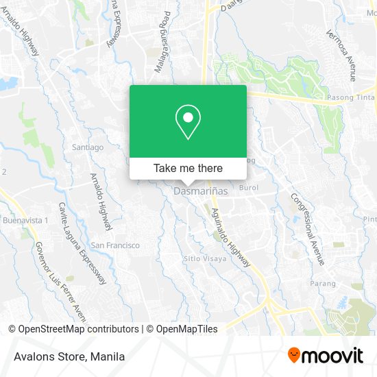 Avalons Store map