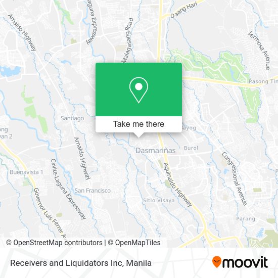 Receivers and Liquidators Inc map