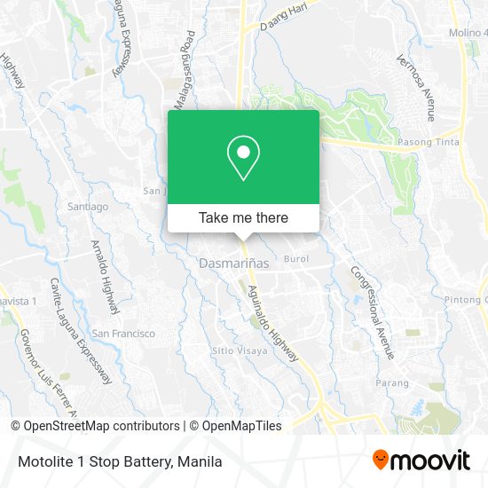 Motolite 1 Stop Battery map