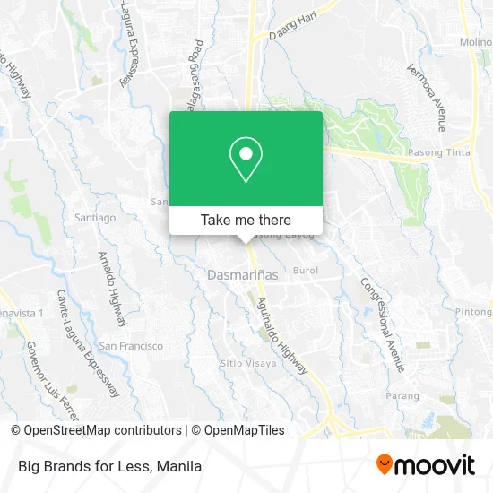 Big Brands for Less map