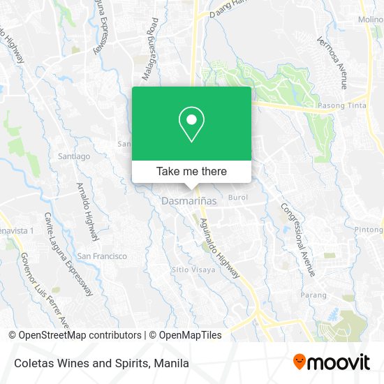 Coletas Wines and Spirits map
