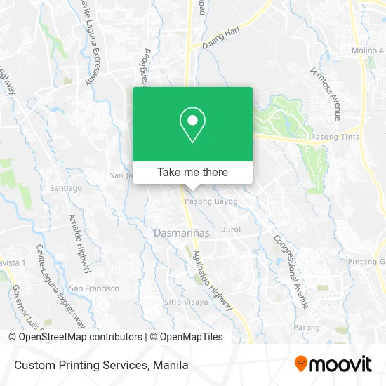 Custom Printing Services map