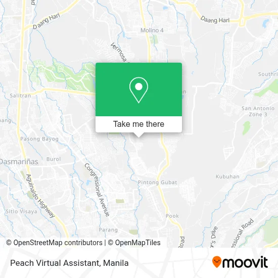 Peach Virtual Assistant map
