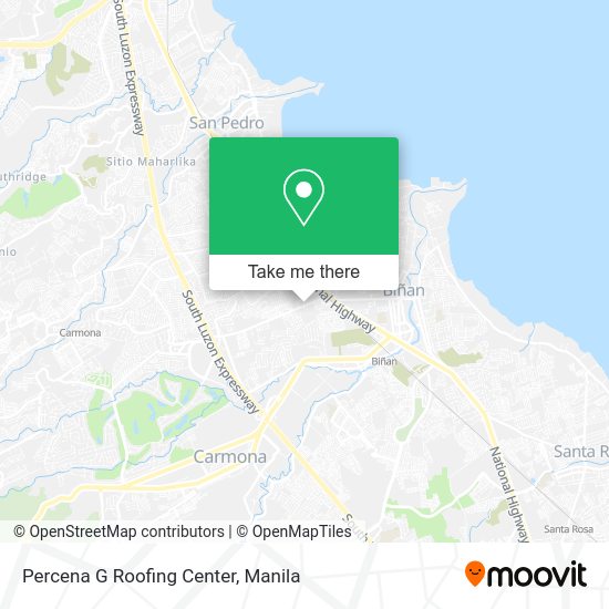 Percena G Roofing Center map