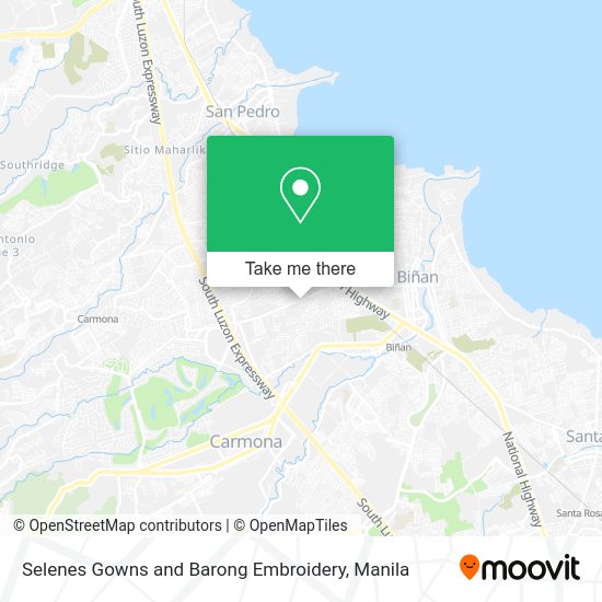 Selenes Gowns and Barong Embroidery map