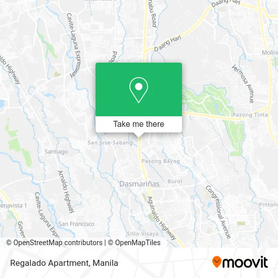 Regalado Apartment map