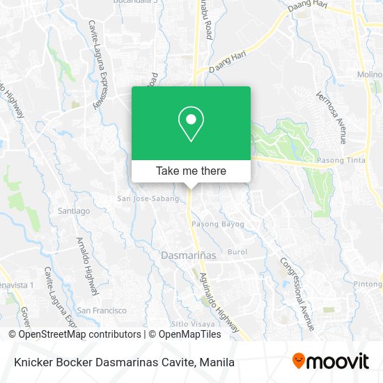 Knicker Bocker Dasmarinas Cavite map